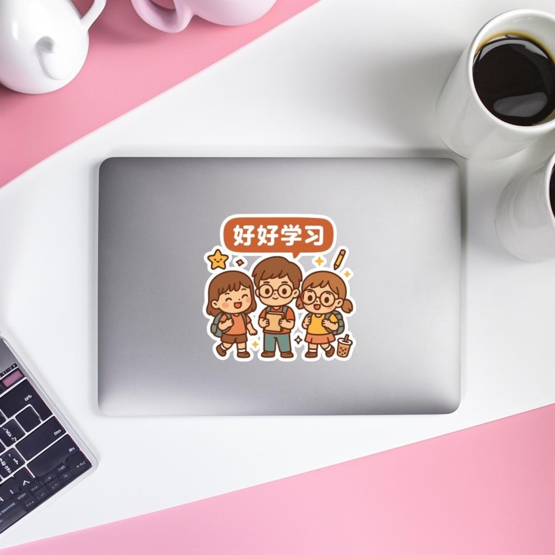 Cute Chinese Study Group Sticker 