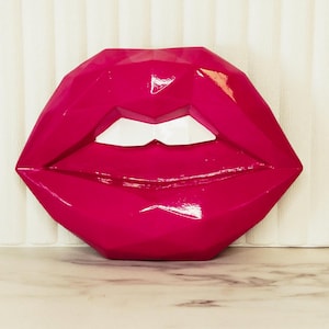 Wooden Mouth Sculpture – Quirky Modern Art | Handcrafted Teeth Carving | Unique Conversation Starter Decor | Gift for Art Lovers