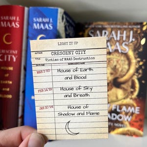 Crescent City Card Catalog  Bookmark | Crescent City Bookmark | SJM Bookmark | Library Return Card