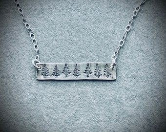 Tree Line Bar Necklace