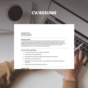 CV/Resume template and cover letter