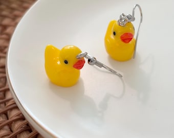 Hypoallergenic Earrings, Duck, Funky, Rubber Duck, Birthday Gift, Christmas Gift, Gifts for Her, Handmade Jewelry, Gifts for Friend