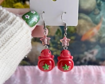Hypoallergenic Earrings Tomato Turtle Beachy Birthday Gift Christmas Gift Gifts for Her Handmade Jewelry Gifts No Tarnish