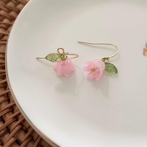 Hypoallergenic Earrings, Flower, Lily Of The Valley, Pink, Birthday Gift, Christmas Gift, Gifts for Her, Handmade Jewelry, Gifts for Friend