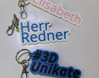 Keychain - 3D Printed - Personalized