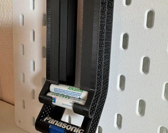 AA + AAA battery holder for IKEA Skadis