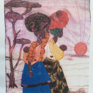 African Women Wallhanging Pattern, instructions and pattern for wallhanging