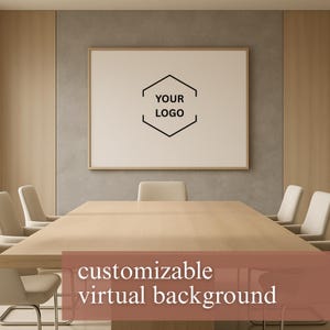 Sfondo virtuale per ufficio moderno e minimalista / Sfondo modificabile Canva Zoom (digitale)