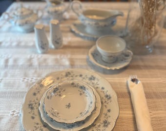 Vintage Johann Haviland in Bavaria, Germany, featuring the discontinued "Blue Garland" pattern