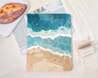 Creative The Beach And The Sea Sketch Pattern iPad Case, Handmade Style iPad 2025 Case