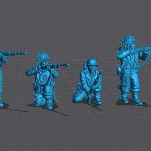 WW2 US Rifle Grenadiers 28mm Wargame Miniatures