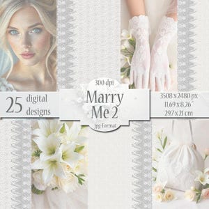 Marry Me 2 - 25 pagina's digitaal ontwerppapier