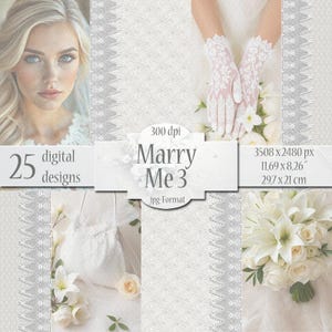 Marry Me 3 - 25 pagina's digitaal ontwerppapier