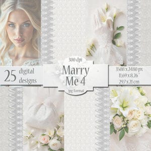 Marry Me 4 - 25 pagina's digitaal ontwerppapier