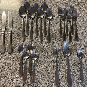 22 Piece Cambridge Evanston Stainless Flatware