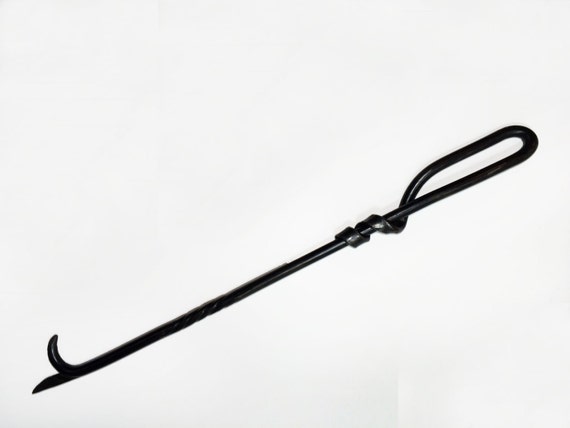 Fireplace Poker Hand Forged Wrought Iron Blacksmith Art Etsy