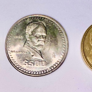 Rare Vintage Mexican Peso Coin lot of 3  1985/100 peso, 1987/100 peso, 1987/500 peso, From Mexico City.
