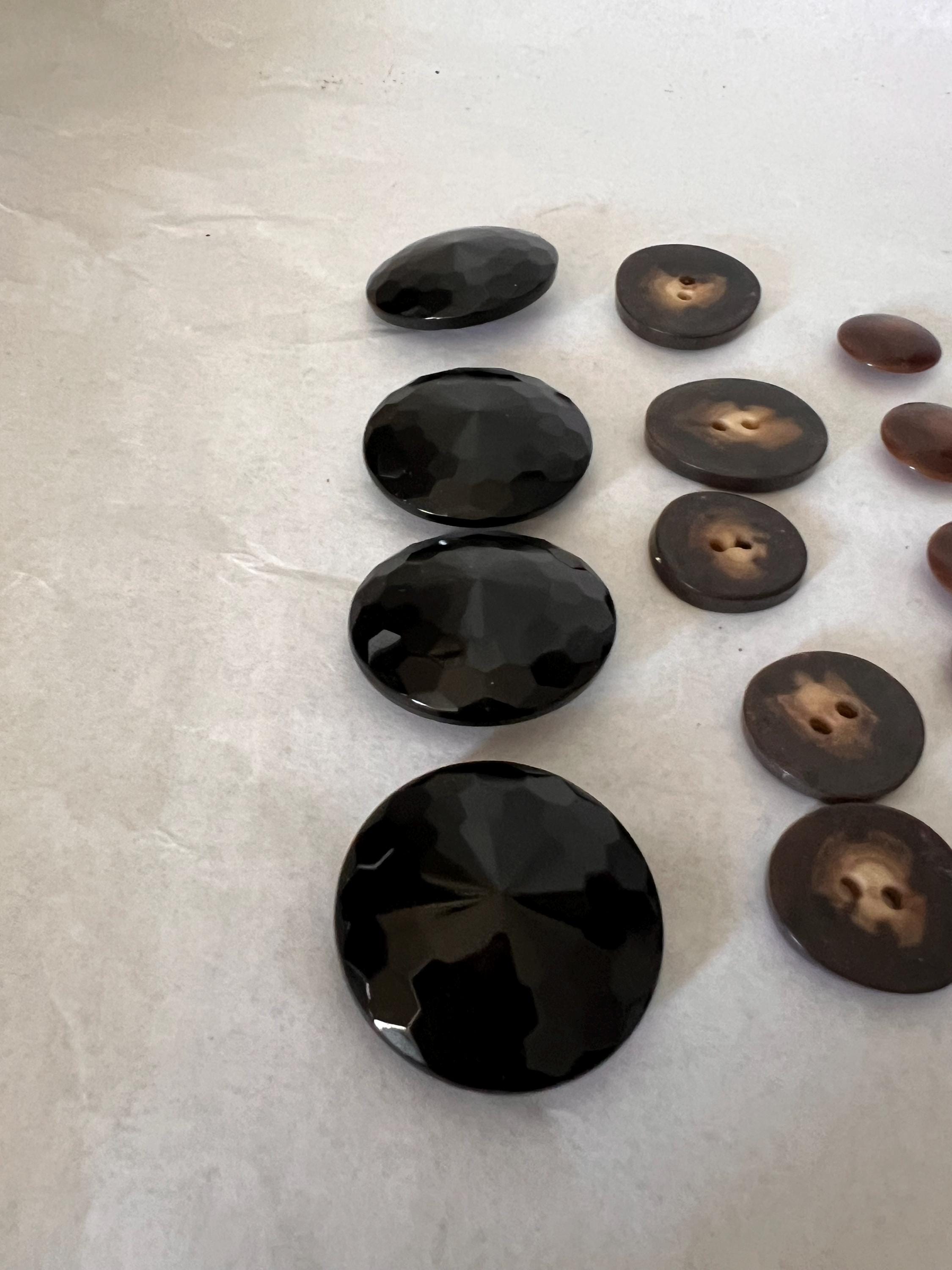 Antique Small & Medium Buttons, Assorted Lot of 18 - Etsy