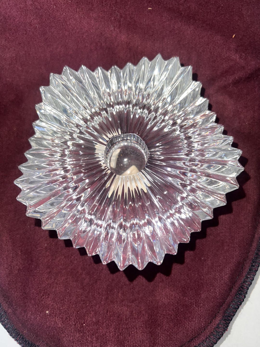 Mikasa Starburst Lead Crystal Taper Candle Holder. Made in Austria 