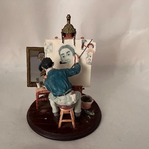 Norman Rockwell Triple Self Portrait - Etsy
