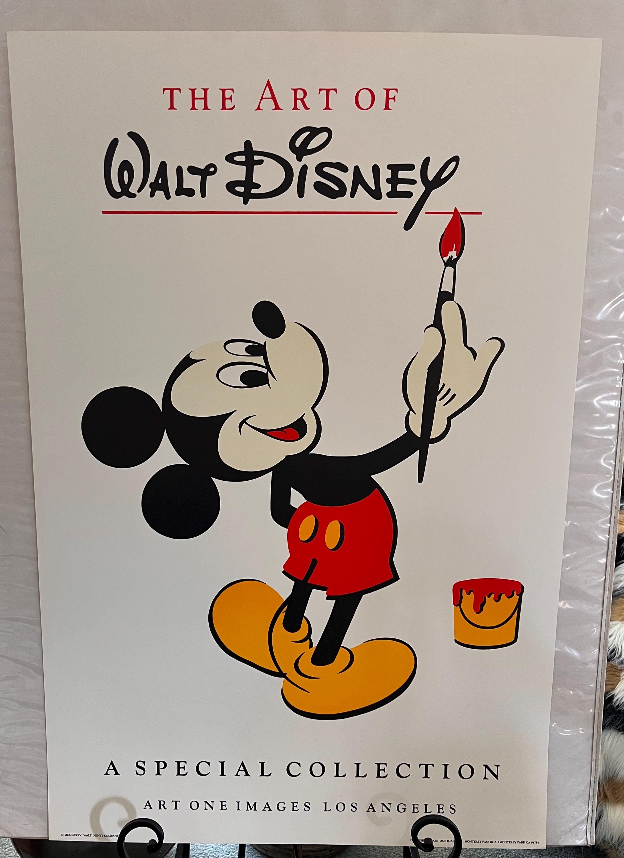 Vintage the Art of Walt Disney Mickey Mouse Art Poster Print, 36 1