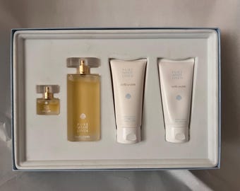 Rare Estée Lauder Pure White Linen Gift Set, 1.7oz, Mini .14oz, Lotion, Body Wash, Discontinued