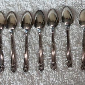 Eternally Yours by 1847 Rogers Bros Silverplate Serving Spoon Set 7 pcs 4 1/2"