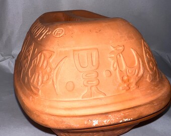 Vintage Terracotta Casserole Bakeware, West-Germany, Bay Keramik