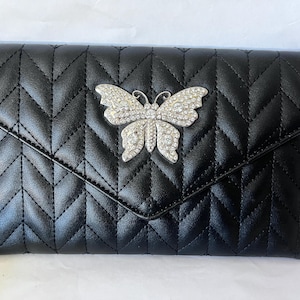 Bolso de noche clásico negro de Vegan Handbag Republic