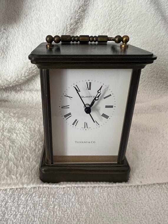 Vintage Tiffany & Co. Swiss Made Brass Carriage Clock - Etsy