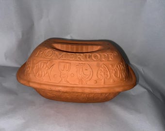 Cazuela de terracota vintage para hornear, Alemania Occidental, Bay Keramik