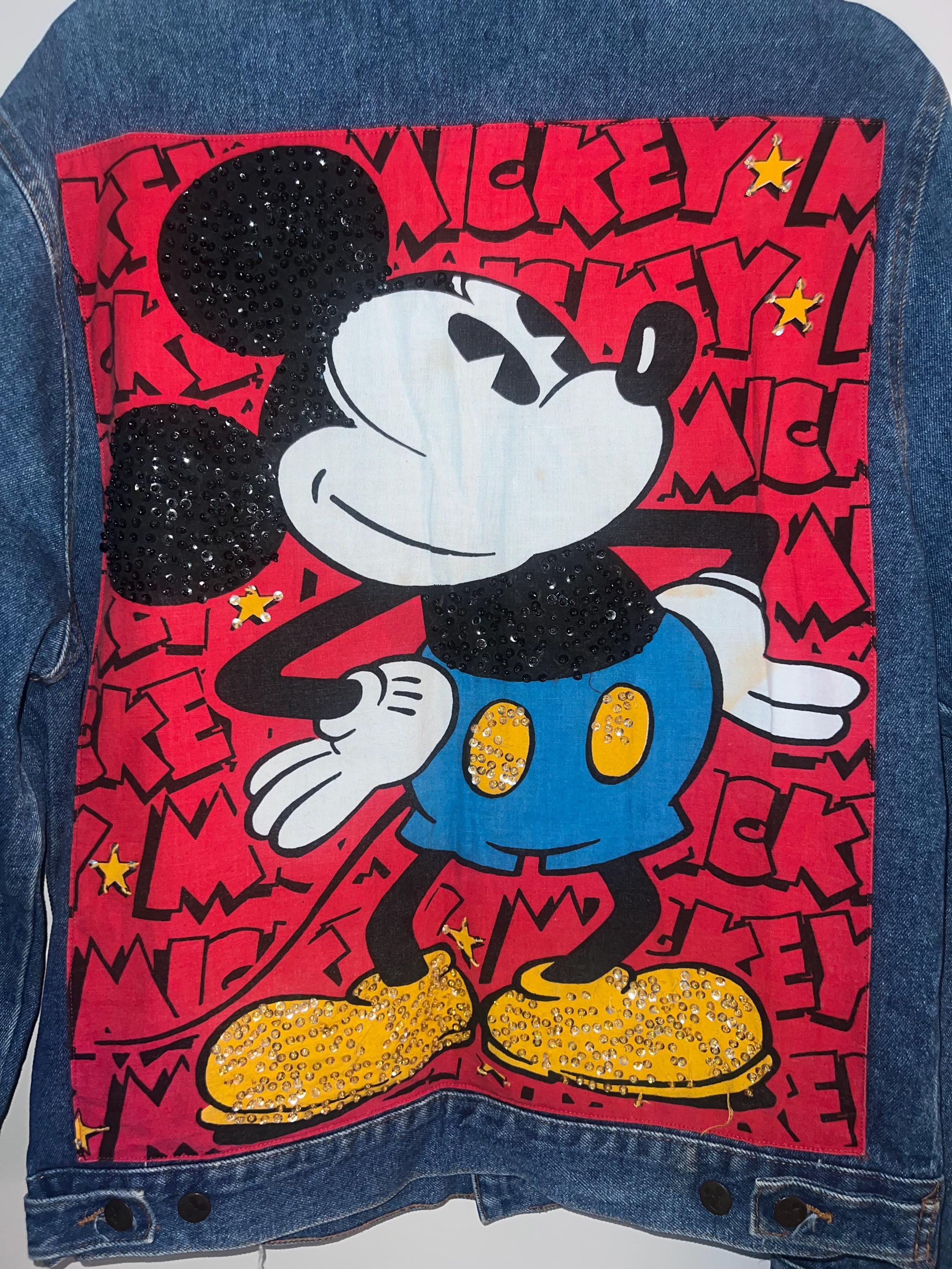 80年代ヴィンテージ ディズニー ミッキー＆Co. キラキラ デニム 