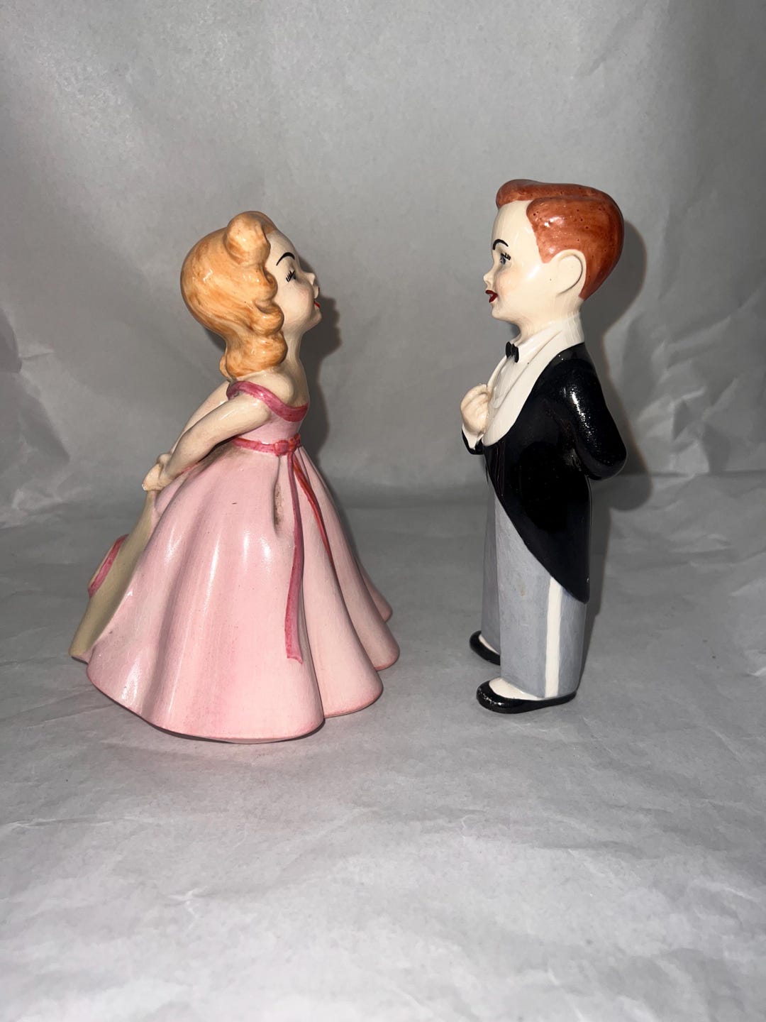 Mid-century Hand Painted Ceramic Figurines, Vintage Holland