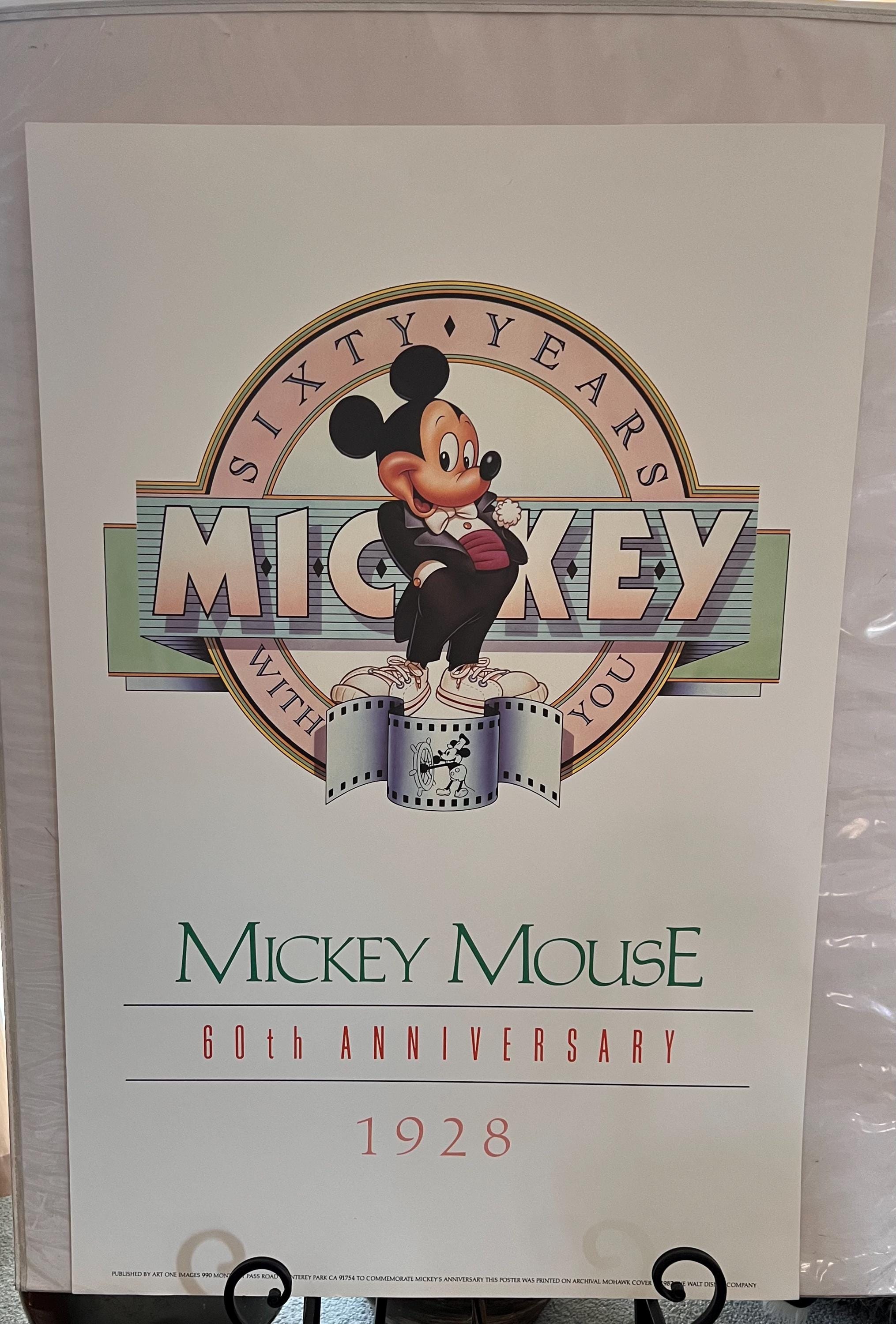 ミッキーマウスハッピー 60thバースデー額縁入り絵画 ミッキーマウスハッピー 60thバースデー額縁入り絵画 ミッキー