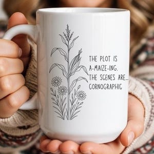 Smut Readers Mug, Funny Spicy Book Lover Gift, Smut Reader Coffee Mug, A-Maize-ing Plot Mug for Romance Fans, Hidden Message Mug