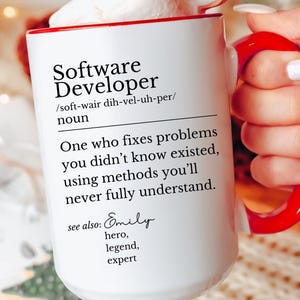 Funny Software Developer Mug – Custom Name Coding Gift for Programmers and Engineers