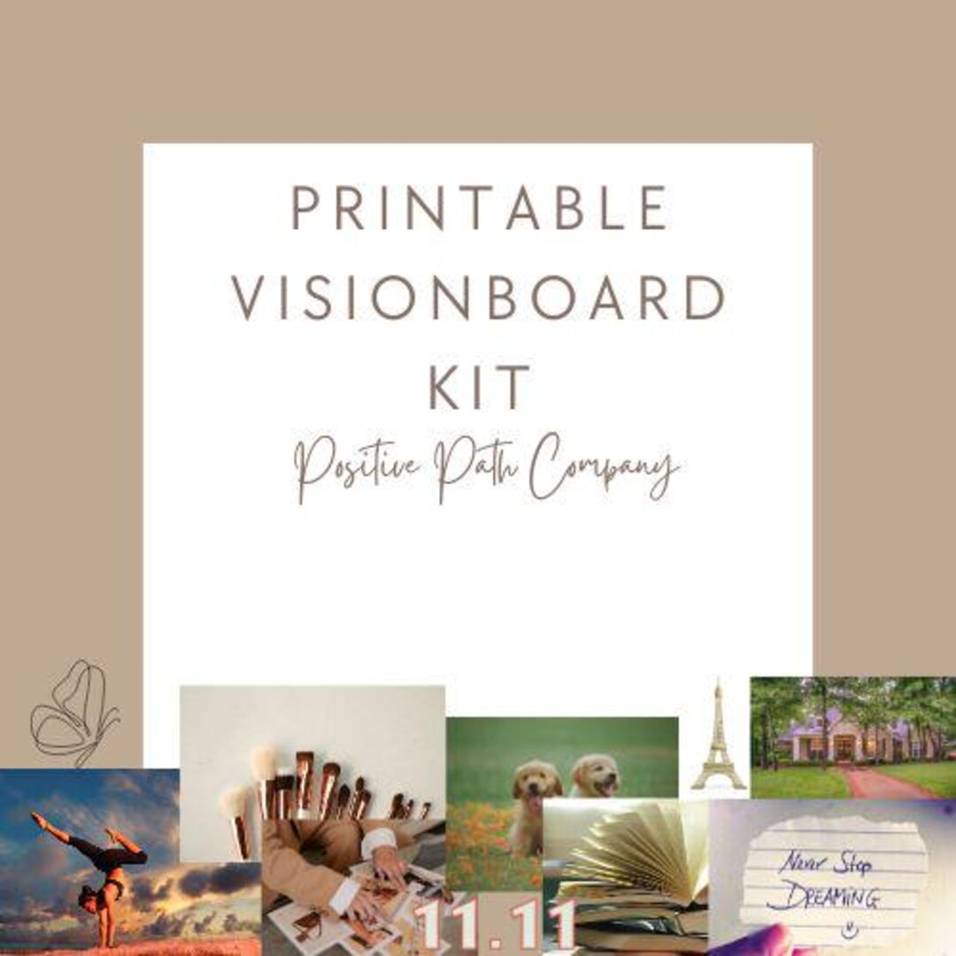 Vision Board Printable Kit | 20 Printable Pages With Inspirational ...