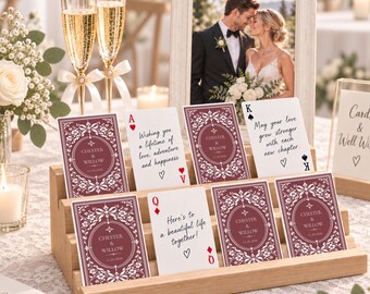 Custom Wedding Playing Cards, Personalized Poker Cards, Wedding Guest Book Playing Cards, Couple Engagement Gift, Wedding Keepsake