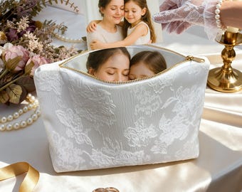 Personalized Wedding Photo Purse, Custom Photo Clutch, Mother of the Groom or Bride Wedding Gift, Handmade Photo Lining Purse, Keepsake Gift