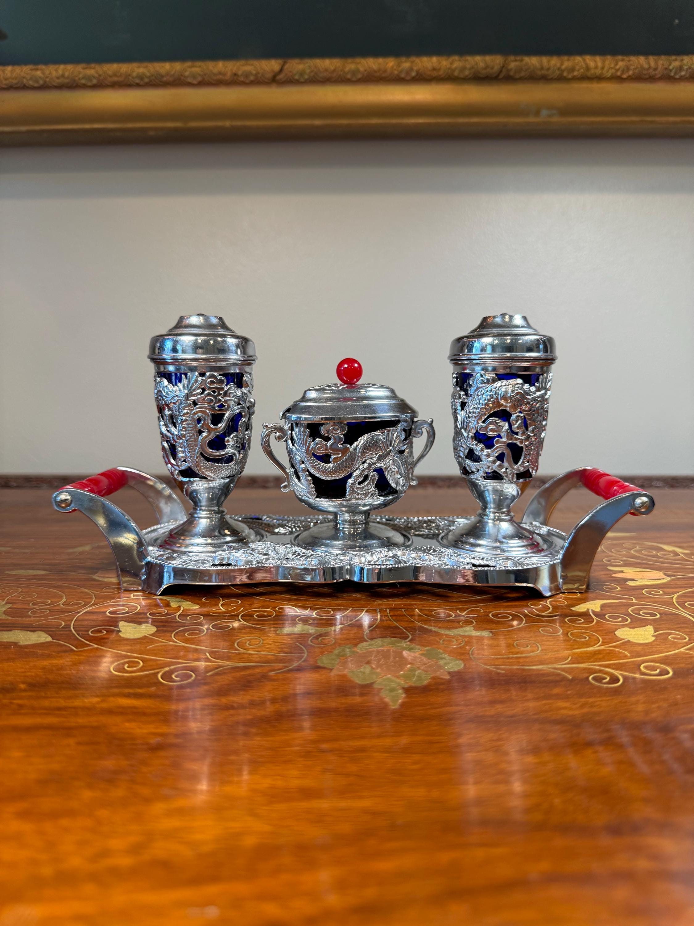 Antique Condiment Set - Etsy