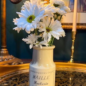 1940s Maille Mustard Pot: Vintage French Stoneware Crock