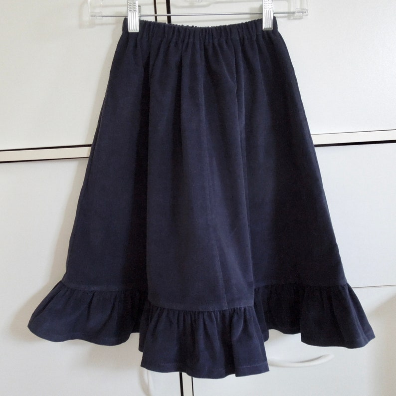 Girls Long Handmade Modest Winter Corduroy Ruffle Skirt - Etsy