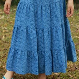 Girls Modest Tiered Peasant Prairie Skirt Choose Your Fabric - Etsy