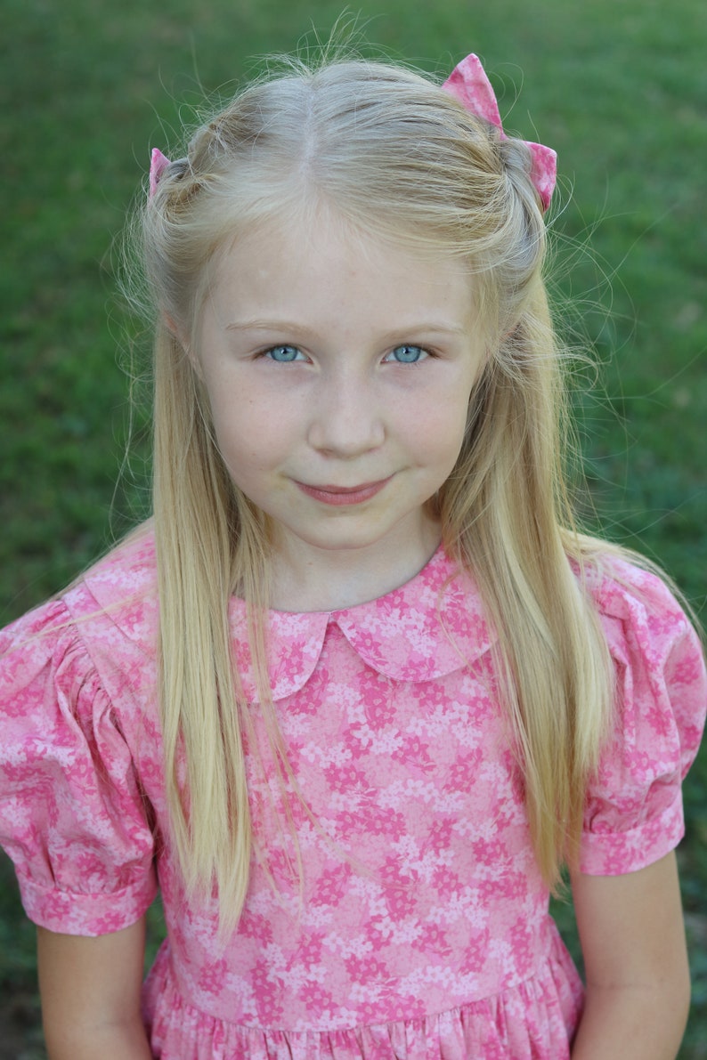 Girls Long Modest Spring Easter Dress with Puffed Sleeves and Etsy