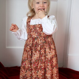 Little Girls Modest Handmade Brown Giltter Gingerbread Cookie Holiday Jumper Size 2