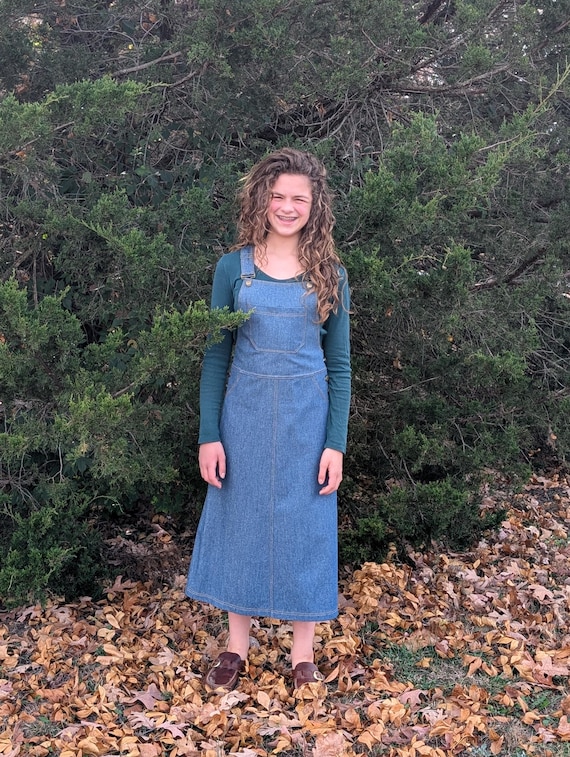 white christmas dresses Zoey Denim Jumper main image 1
