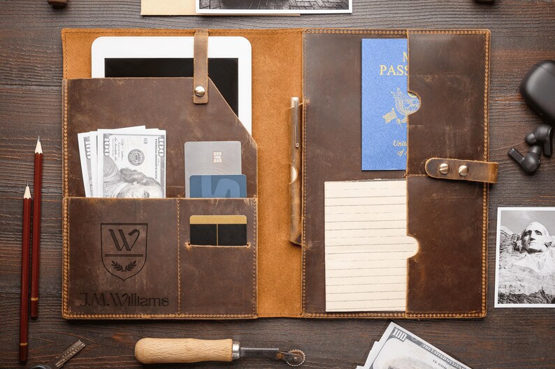 Leather Padfolio Personalized, Custom Padfolio Perfect Travel ...