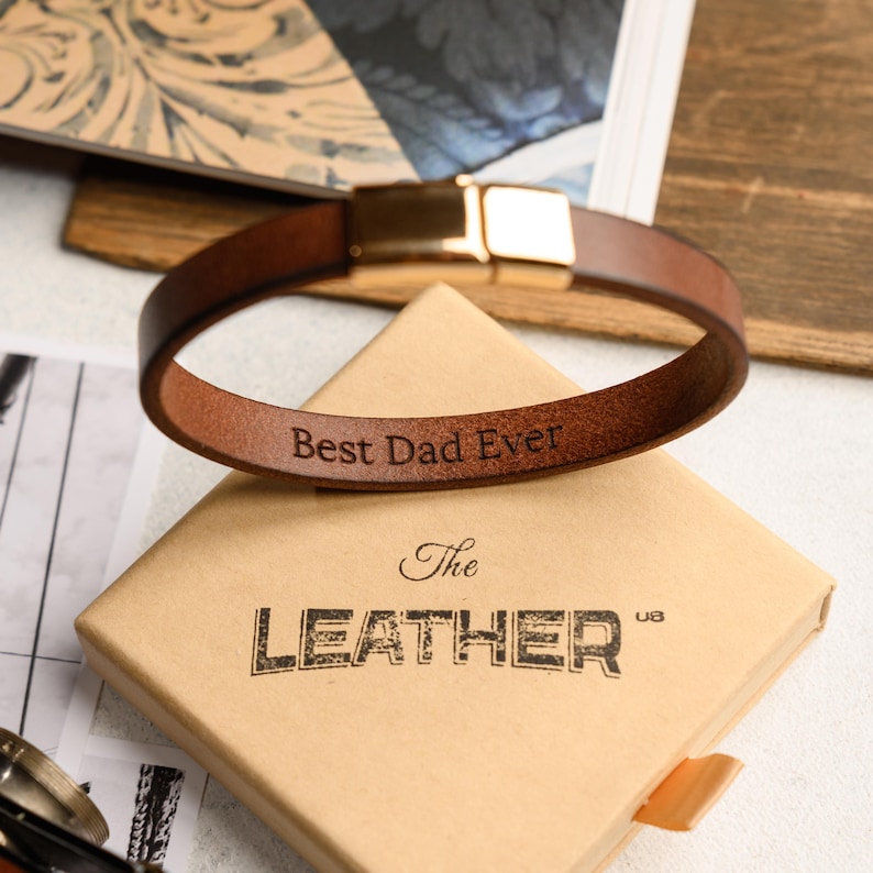 Hidden message bracelet for men gifts for him personalized unique gift leather bracelet custom