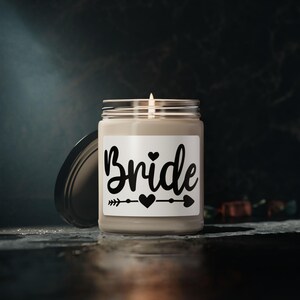 Scented Candle, Bride Gift, Bridesmaid Gift, Bridal Party, Bachelorette, Gift for Bride - Wedding Favors, Natural Soy Candle, Gift for Her,
