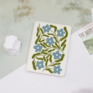 Little Blue Flower Pattern Kindle Case Custom For Paperwhite 12th/11th, Kindle 2024/2022, Kindle Colorsoft,Kindle Case With Auto Wake/Sleep